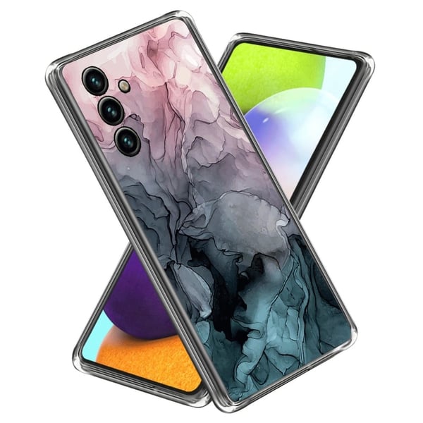 Marble Samsung Galaxy A24 4G Suojakotelo - Pale Pink And Vihreä Marble