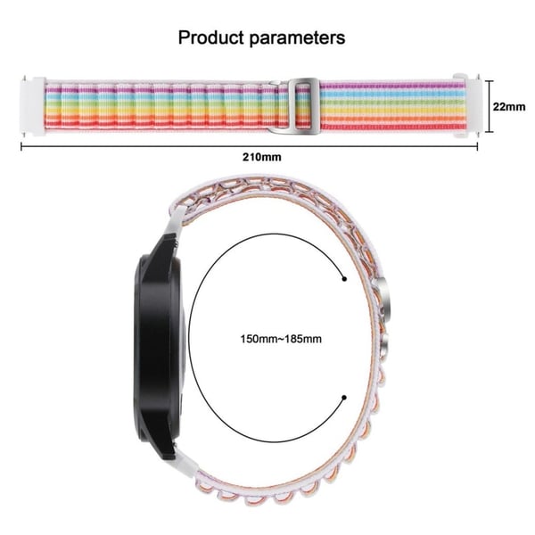 22 mm universal klokkerem i nylon - Oransje
