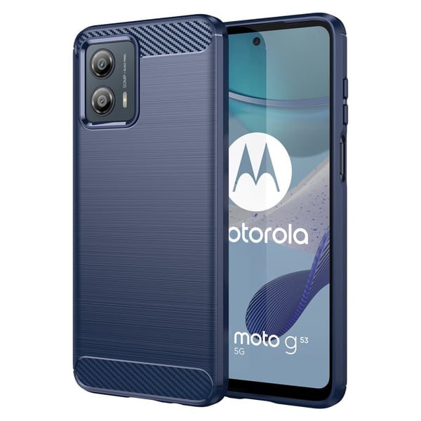 Carbon Flex Etui Motorola Moto G53 - Blå