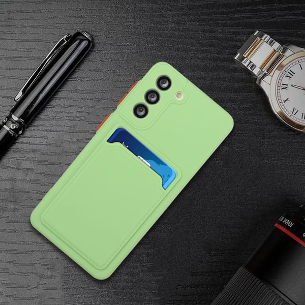 Cover med Kortholder til Samsung Galaxy S23 Plus - Matcha Green