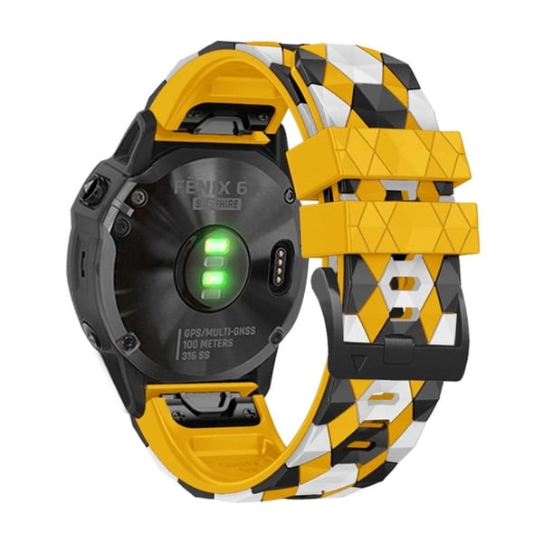22 mm fodboldsilikonerem til Garmin- og Coros-ure - Gul