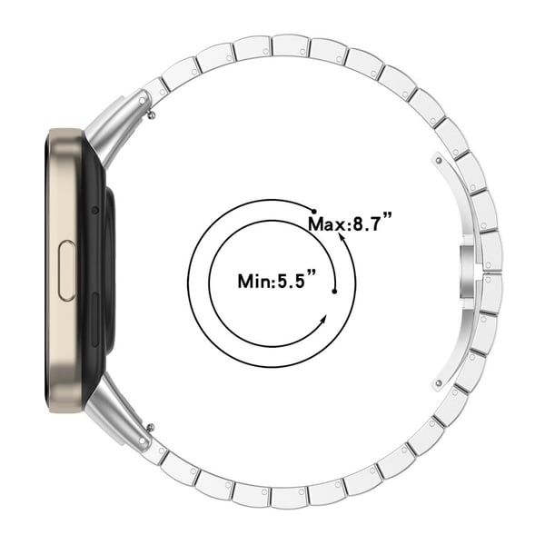 Rem i rustfrit stål til Xiaomi Redmi Watch 3 / Mi Watch Lite 3 - Sort