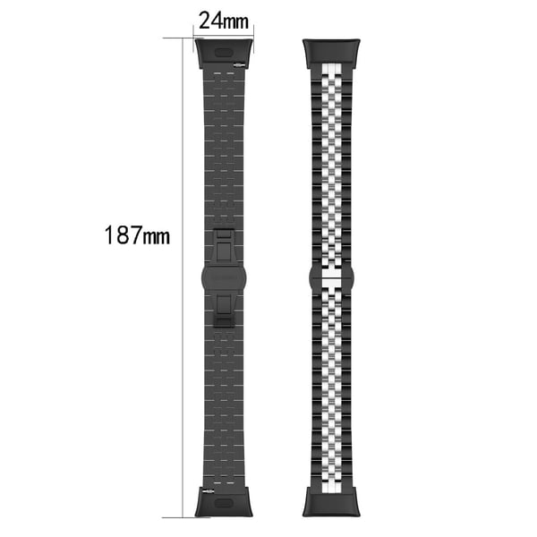 Xiaomi Redmi Watch 3 / Mi Watch Lite 3 rustfritt stålrem med verktøy - Sølv / Svart