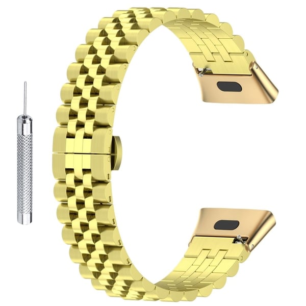 Xiaomi Redmi Watch 3 / Mi Watch Lite 3 rustfritt stålrem med verktøy - Gull Xiaomi Redmi Watch 3 / Mi Watch Lite 3 rustfritt stålrem med verktøy - Gull