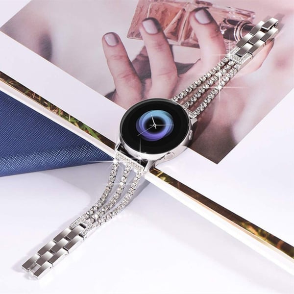 Google Pixel Watch metallarmband med strassstenar - Svart