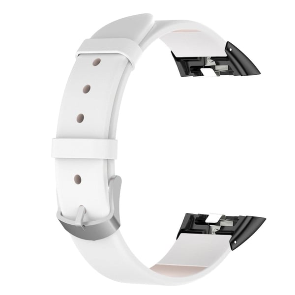 Honor Band 7 / 6 / Huawei Band 6 / 6 Pro læderrem - Hvid