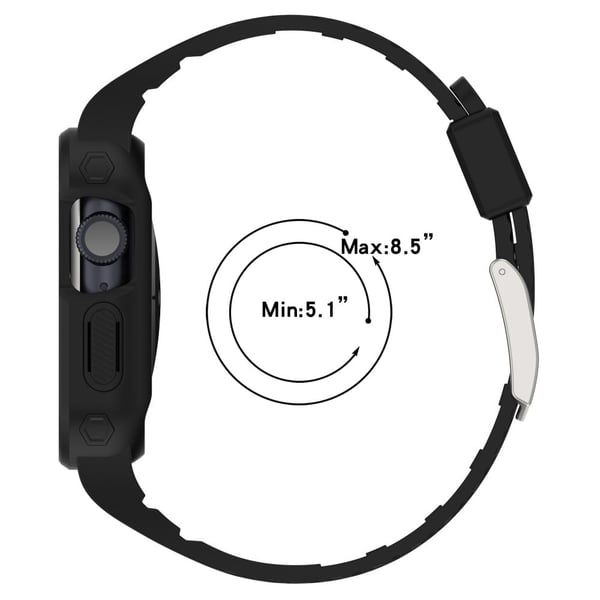 Apple Watch Series 8 (45mm) integroitu hihna ja suojus - Beige