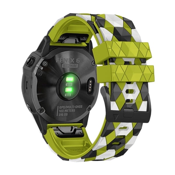 26 mm fodboldsilikonerem til Garmin- og Coros-ure - Grøn 26 mm fodboldsilikonerem til Garmin- og Coros-ure - Grøn