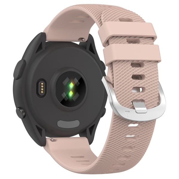 Garmin Forerunner 256S tværstribet silikonestrop - Lyserød