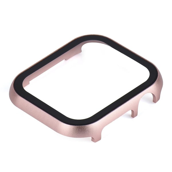 Apple Watch SE 2022 (40mm) / SE 40mm metallikansi karkaistulla lasilla - Ruusukulta Apple Watch SE 2022 (40mm) / SE 40mm metallikansi karkaistulla lasilla - Ruusukulta