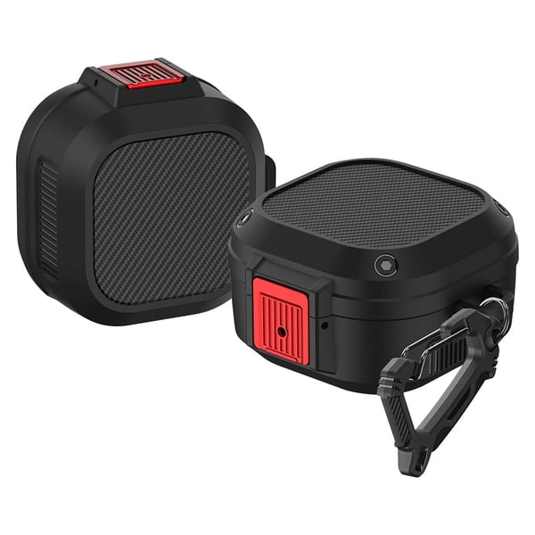 Samsung Galaxy Buds2 Pro / Buds2 / Pro / Live cover - Sort / Rød Samsung Galaxy Buds2 Pro / Buds2 / Pro / Live cover - Sort / Rød