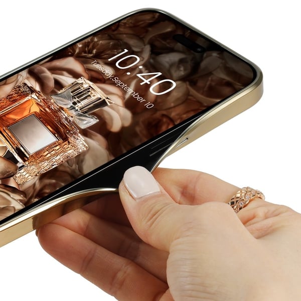 iPhone 14 Pro Max V-formet fasjonabelt stildeksel - Brun