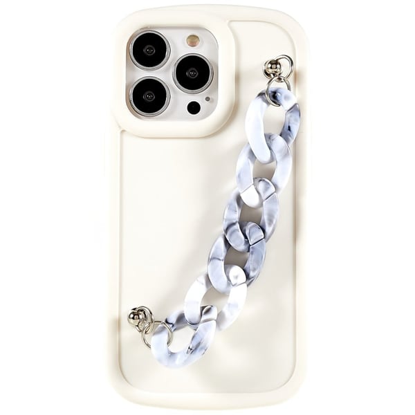Marble design iPhone 13 Pro Max kotelot - Harmaa / Valkoinen Marmori Ketju