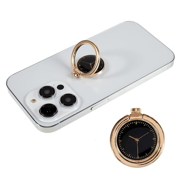 Ringholder for smarttelefon i stil med en klokke - Gull