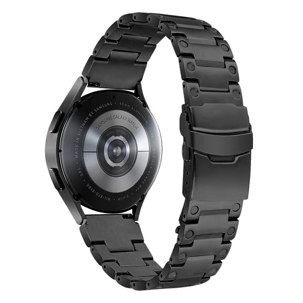 Samsung Galaxy Watch 4 Classic (46mm) / (42mm) / (40mm) / (44mm) 316 ruostumattomasta teräksestä valmistettu hihna - Musta