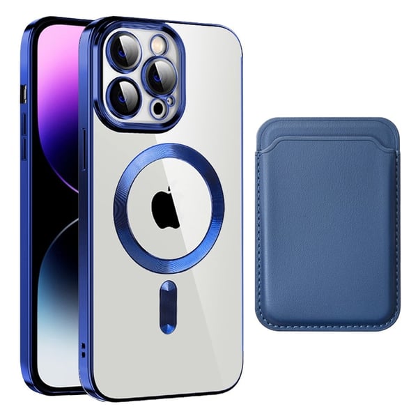 iPhone 14 Pro Max-deksel med MagSafe-kompatibilitet og kortpose - Safir iPhone 14 Pro Max-deksel med MagSafe-kompatibilitet og kortpose - Safir