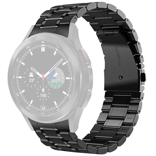 Samsung Galaxy Watch 5 / 5 Pro / 4 ruostumattomasta teräksestä valmistettu ranneke - Musta