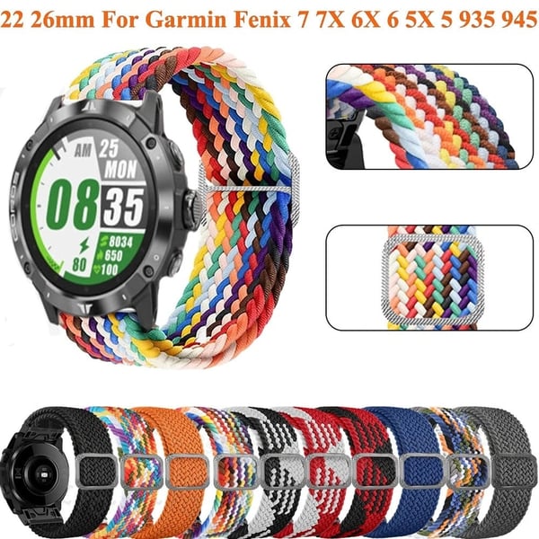 22 mm nylonrem til Garmin-ur med spænde - Pawpaw