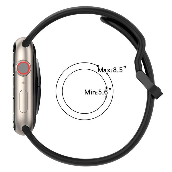 Apple Watch Series 8 (45mm) / Watch Ultra dobbeltfarvet silikonerem - Rød / Sort