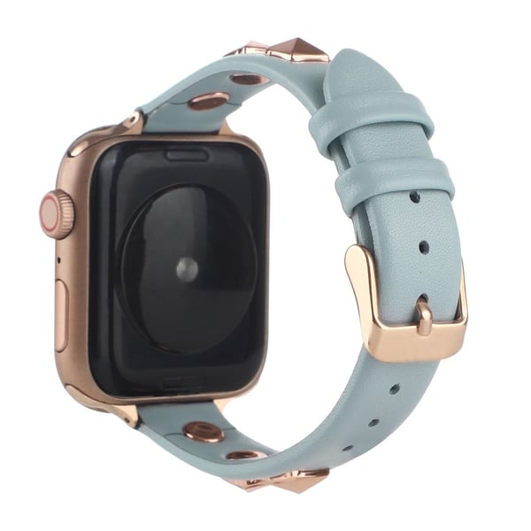 Ægte læderrem til Apple Watch Series 8 (41mm) - Babyblå Ægte læderrem til Apple Watch Series 8 (41mm) - Babyblå