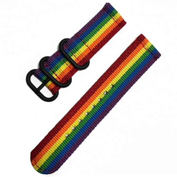 20mm Universal nylon hihna - Sateenkaari