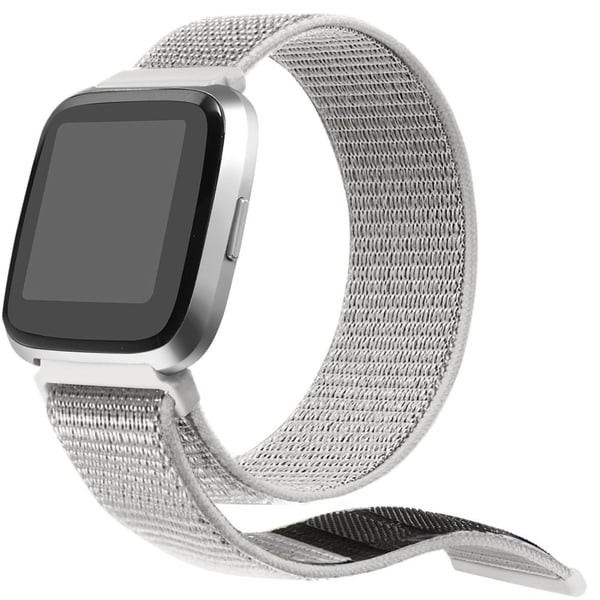 Fitbit Versa 2 / Versa Lite / Versa nylonrem - Hvid Muslingeskal