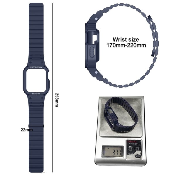 Apple Watch Series 8 (41 mm) silikonrem med deksel - Grønn