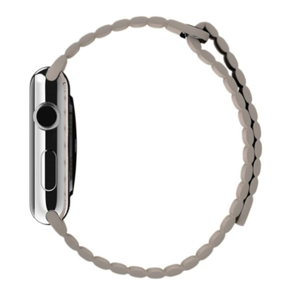 Apple Watch Series 4 40mm klokkereim av ekte skinn - khaki