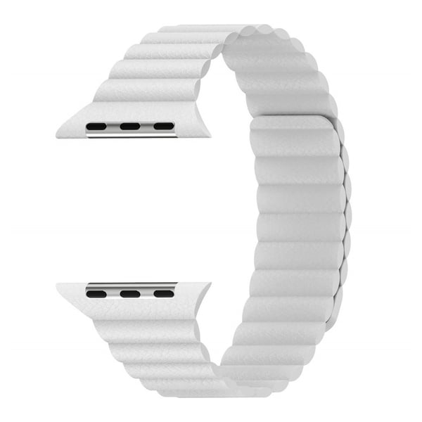 Apple Watch Series 4 44mm halkaistu nahkaranneke - Valkoinen