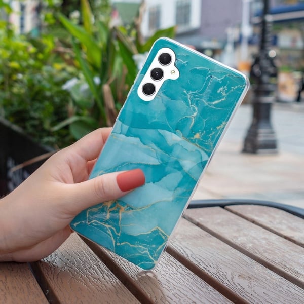 Marble Samsung Galaxy A54 Etui - Grøn