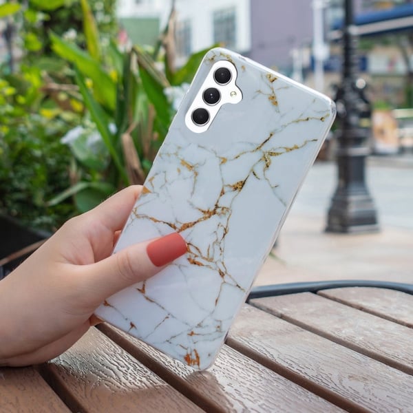 Marble Samsung Galaxy A54 Etui - Hvid