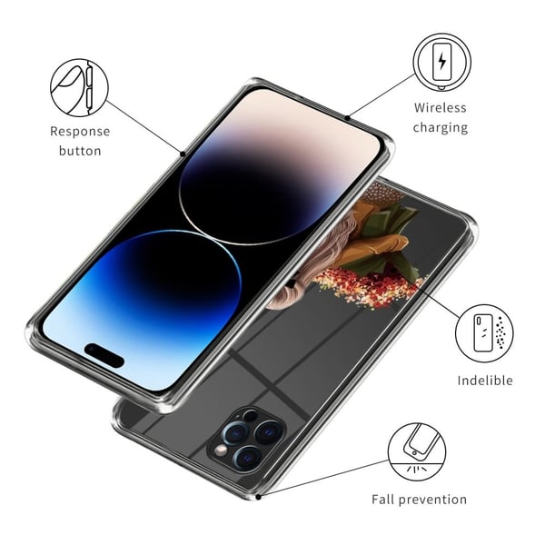 Deco iPhone 14 Pro Max Etui - Jente med Blomst / Right