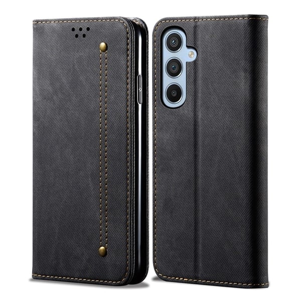 Jeans Samsung Galaxy M54 Flippetui - Svart Jeans Samsung Galaxy M54 Flippetui - Svart