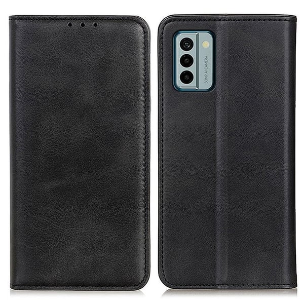 Flip Etui med Pung i Ekte Lær til Nokia G22 - Svart Flip Etui med Pung i Ekte Lær til Nokia G22 - Svart