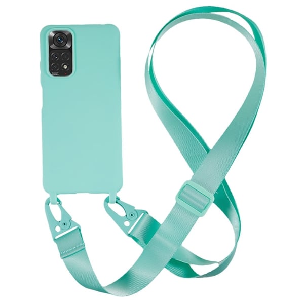 Tynt TPU-deksel med matt finish og justerbar stropp til Xiaomi Redmi Note 11S / Note 11 - Mintgrønn