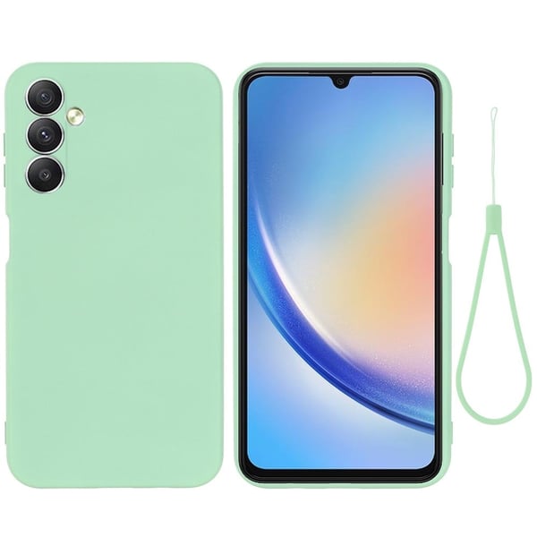 Matte Liquid silikone cover til Samsung Galaxy M14 - Grøn
