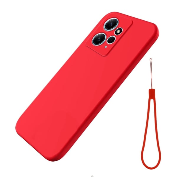 Matt Xiaomi Redmi Note 12 skal av flytande silikon - Röd