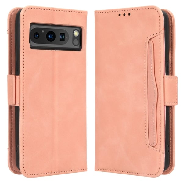 Stilig Læretui med Lommebok til Google Pixel 8 Pro - Rosa