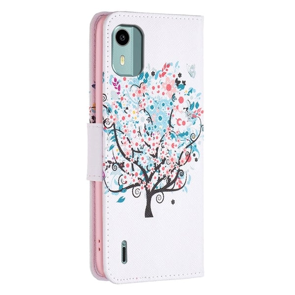 Wonderland Nokia C12 Plus / C12 / C12 Pro Flip Etui - Blomst Træ