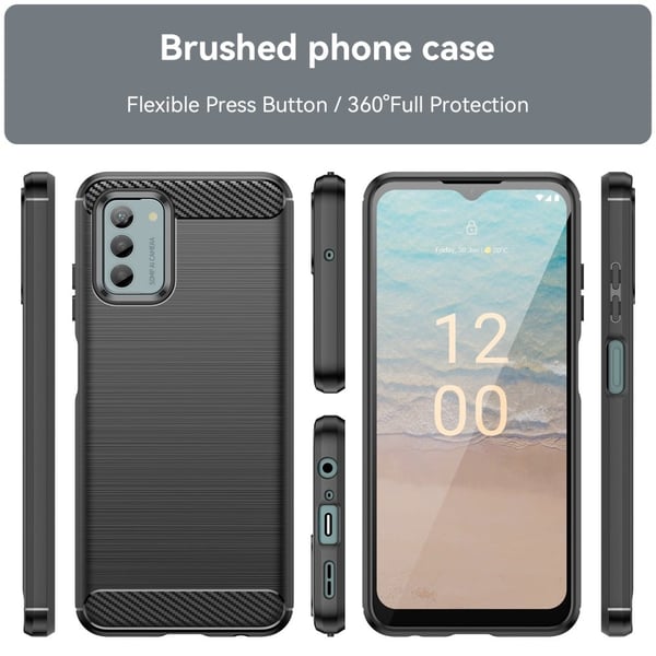 Carbon Flex Etui Nokia G22 - Svart