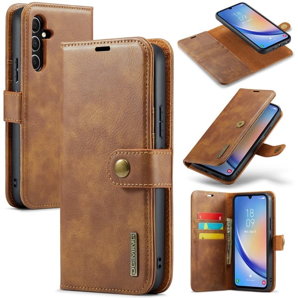 DG.Ming Samsung Galaxy A34 5G 2-in-1 Lommebok Etui - Brun