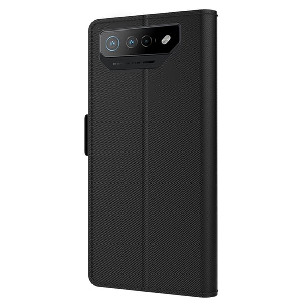 Phone Etui med Make-up Mirror og Slick Design til ASUS Rog Phone 7 - Sort