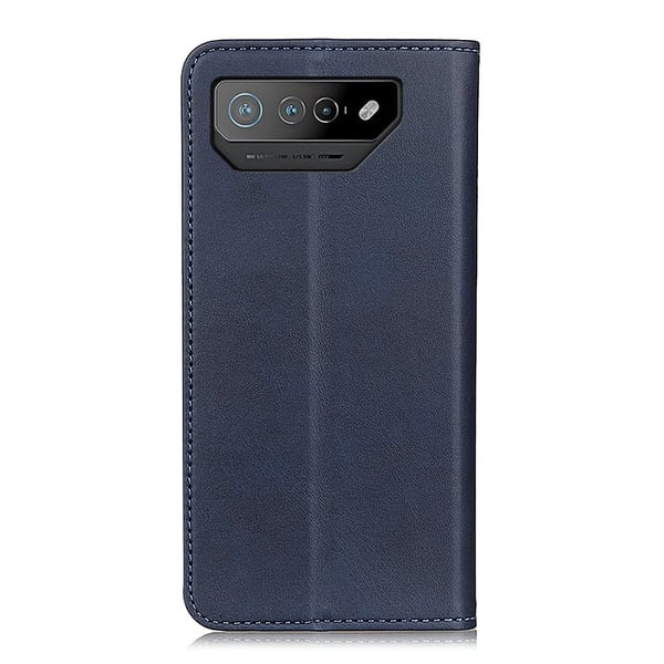 Flip Etui med Pung i Ekte Lær til ASUS Rog Phone 7 - Blå