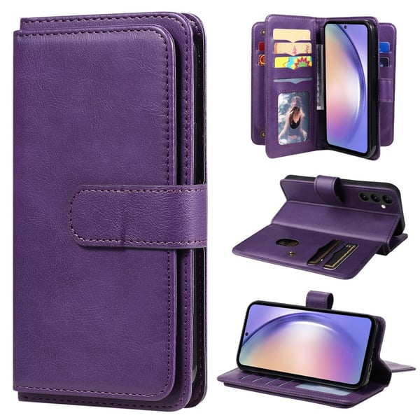 10-slot Lommebok Etui til Samsung Galaxy A54 - Lilla