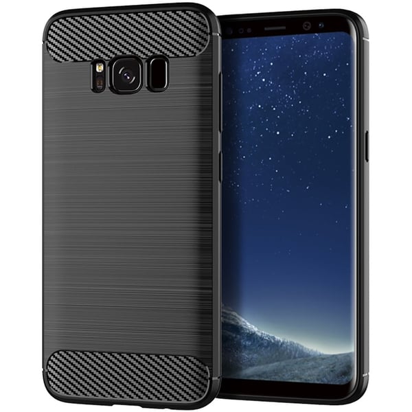 Carbon Flex Suojakotelo Samsung Galaxy S8 - Musta