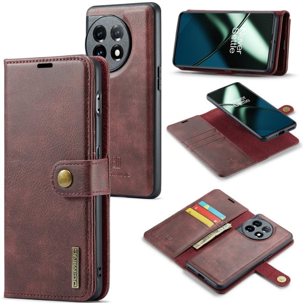 DG.Ming OnePlus 11 2-in-1 Lommebok Etui - Rød