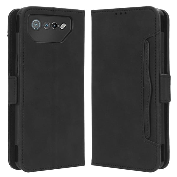 Stilig Læretui med Lommebok til ASUS Rog Phone 7 - Svart