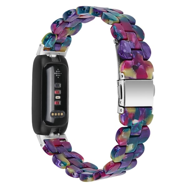 Fitbit Inspire 3 harpiksrem - Lilla / Grønn