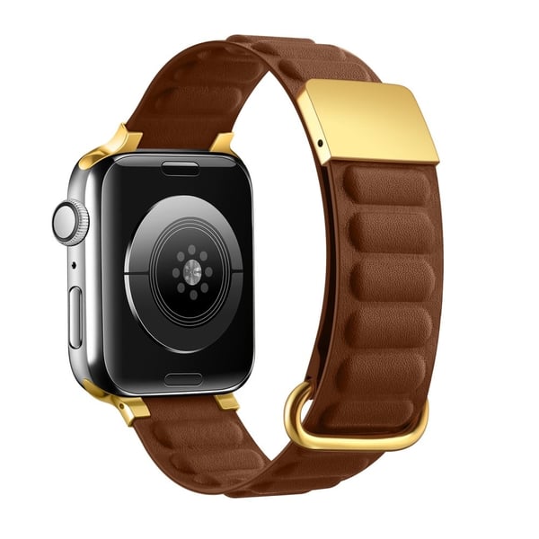 Apple Watch Series 8 (41mm) Aito nahkaranneke - Ruskea