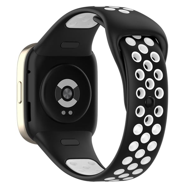 Silikon med to farger for Xiaomi Redmi Watch 3 / Lite 3 - Svart / Hvit Silikon med to farger for Xiaomi Redmi Watch 3 / Lite 3 - Svart / Hvit